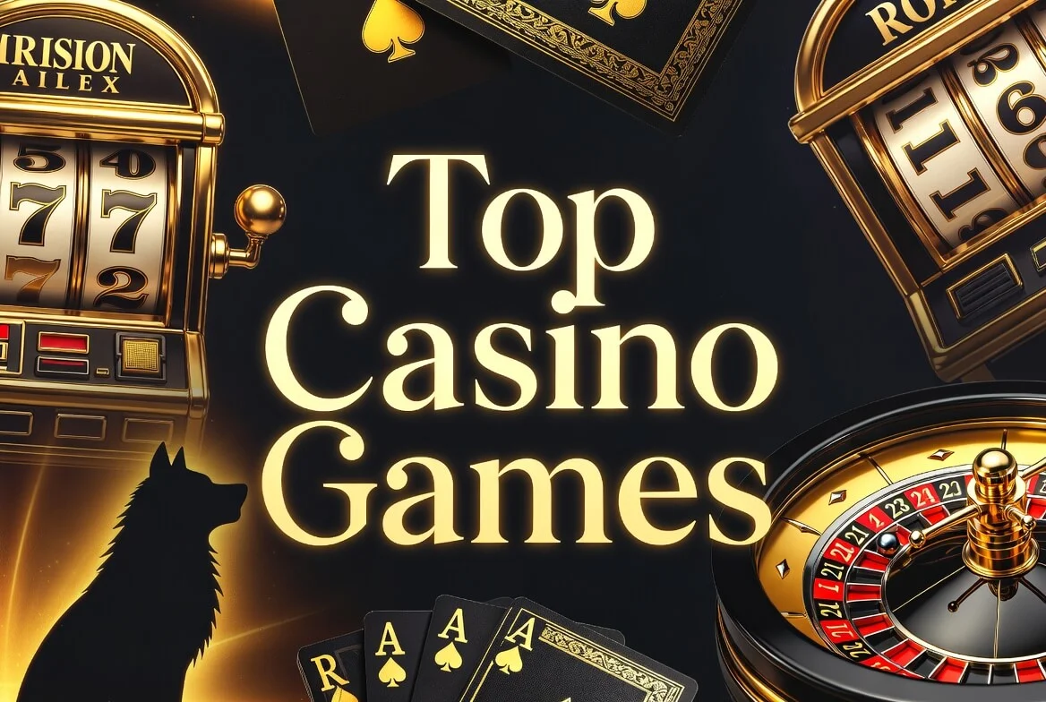 The Wolf Winner Casino games lobby with pokies and live tables